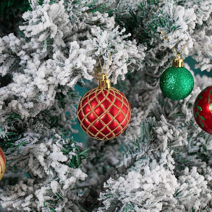 100Pcs Christmas Ball Ornaments Set, Assorted Shatterproof Christmas Ornament, Christmas Tree Theme Hanging Decoration for Xmas Tree/Holiday/Party/Home Decor (Gold & Red & Green)