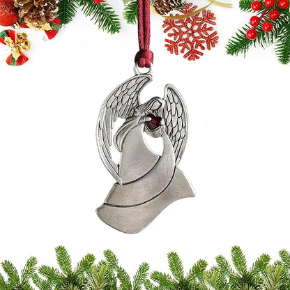 Christmas Ornaments, 2025 Solid Pewter Christmas Tree Ornament Handcrafted Metal DIY Hanging Craft Collectibles for Xmas Trees Home Party Party Gifts (Angel)