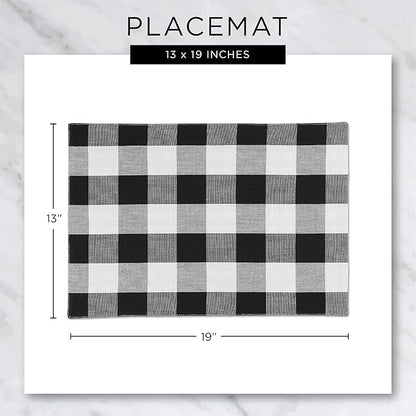 DII Variegated Tabletop Collection, Placemat Set3x19, Light Blue, 6 Piece
