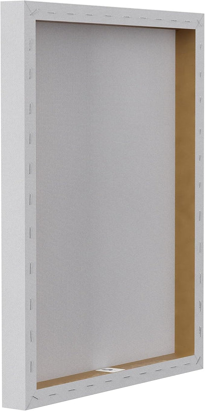 Stupell Industries Fleur de Lis Powder Room Blue, Brown and Beige Bathroom Canvas Wall Art, 24x30, Multi-Color,wrp-930_cn_24x30