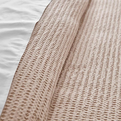 Levtex Home - Cloud Waffle Comforter Set - Full/Queen Comforter + Two Standard Pillow Cases - Waffle Weave - Blush - Comforter (90 x 94in.) and Pillow Case (26 x 20in.) - Cotton