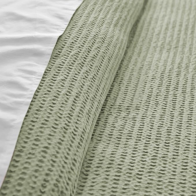 Levtex Home - Cloud Waffle Comforter Set - King Comforter + Two King Pillow Cases - Waffle Weave - Desert Sage - Comforter (106 x 94in.) and Pillow Case (36 x 20in.) - Cotton