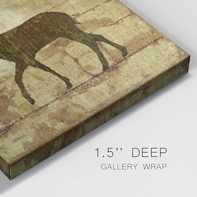 Abstract Wall Art Animals Poster for Bedroom and Living Room,Country Deer Wall Art, Ready to Hang, 24'' x 24''