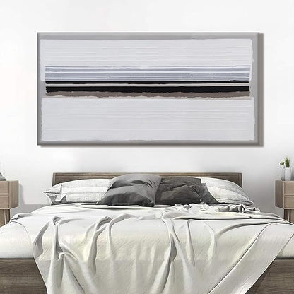 Abstract Canvas Wall Art Decor Large Wall Art Prints Black and White Minimalist Stripes Artwork Modern paintings Wall Decor for Living Room Wall Bedroom Kitchen Office Decor 30"×60"