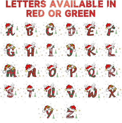 Personalized Christmas Ornaments, Name Ornaments for Christmas Tree, Custom Letter Christmas Ornament Keepsake Gifts for Kids and Adults, Stocking Name Tags