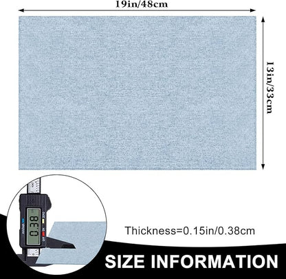 Cloth Placemats Set of 6, Cotton Linen Blend Machine Washable Durable Linen Table Mats, Heat Resistant Placemats Wrinkle Free Place Mats for Dining Table, Easy to Clean (Light Blue, 6)