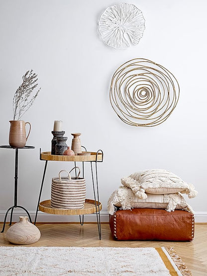 Creative Co-Op Handmade White Coral Shaped Paper & Metal Wall Décor (Set of 3 Sizes)