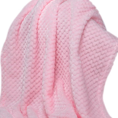 Fuzzy Blanket or Fluffy Blanket for Baby, Soft Warm Cozy Coral Fleece Toddler, Infant or Newborn Receiving Blanket for Crib, Stroller, Travel, Decorative (28Wx40L, XS-Baby Pink)