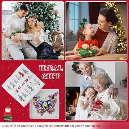 WhatSign Butterfly Christmas Ornament - Monarch Hanging Ornament for Christmas Tree Colorful Decorations Butterfly for Women Girls