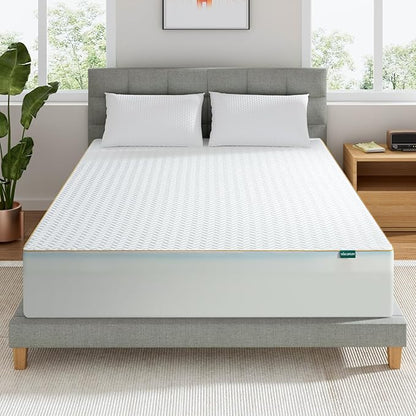 Firm Queen Size Mattress Topper, 3 Inch High Density Support Memory Foam with Washable Deep Protector, Bed Topper with Ventilated Design, Enhanced Support for Back Pain&Pressure Relief, CertiPUR-US