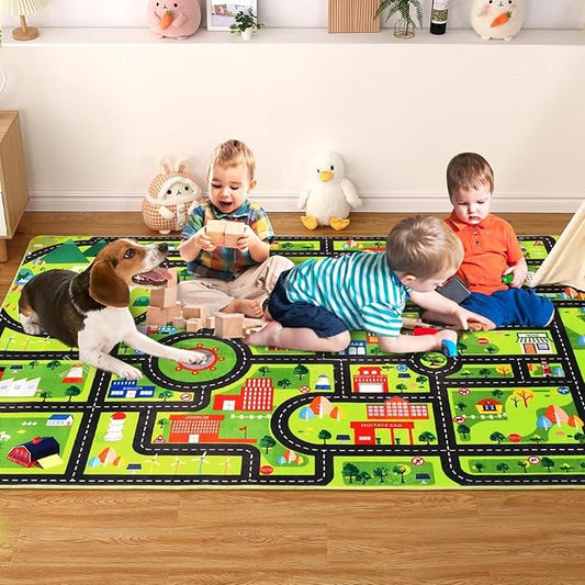 Kids Rug 3x5 Rug Baby Floor Mat Kids Educational Rug Area Rug for Classroom Play Mats for Babies and Toddlers Nursery Rug Kids Room Rugs for Bedroom Carpet Car Rug