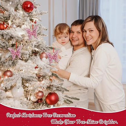 WhatSign Butterfly Christmas Ornament 2025 - Monarch Brilliant Hanging Ornaments for Christmas Tree Decoration Butterfly Keepsake Gifts for Women Girls Kids Nature Lovers