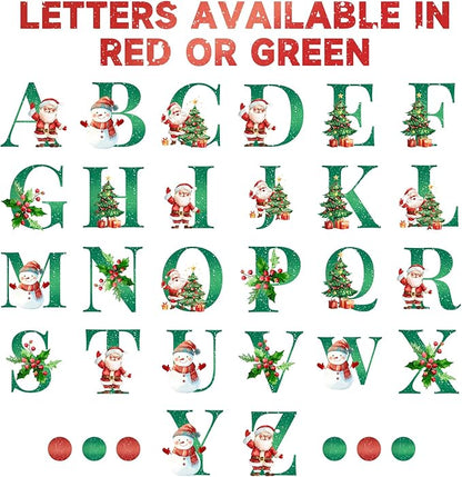 Personalized Christmas Ornaments with Names, Name Ornaments for Christmas Tree, Custom Initial Christmas Ornament for Kids and Adults, Stocking Name Tags