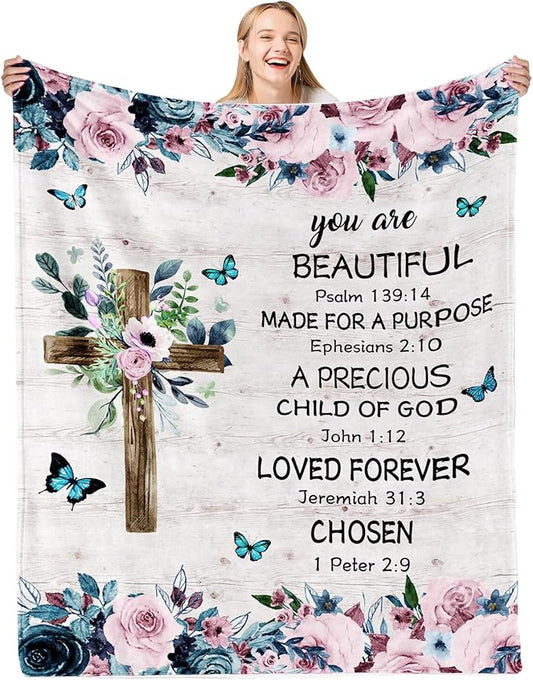 Christian Gifts, Religious Gifts for Women, Inspirational Gifts, Spiritual Gifts for Women, Birthday Gifts for Women, Christian Decor, Religious Gifts on Birthday Christmas 50x60 in