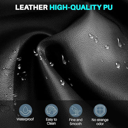 Big and Tall Office Chair 500lbs, Heavy Duty Executive Desk Chair with Adjustable Lumbar Support, Comfy Padded Cushion, Ergonomic PU Leather Home Computer Chair with Extra Wide Seat, Black