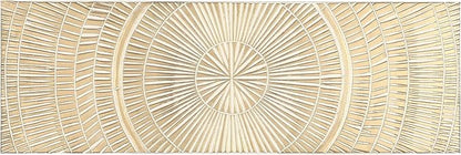 Deco 79 Wooden Geometric Handmade Home Wall Decor Intricately Carved Radial Wall Sculpture with Starburst Design, Wall Art 12" x 1" x 36", Gold