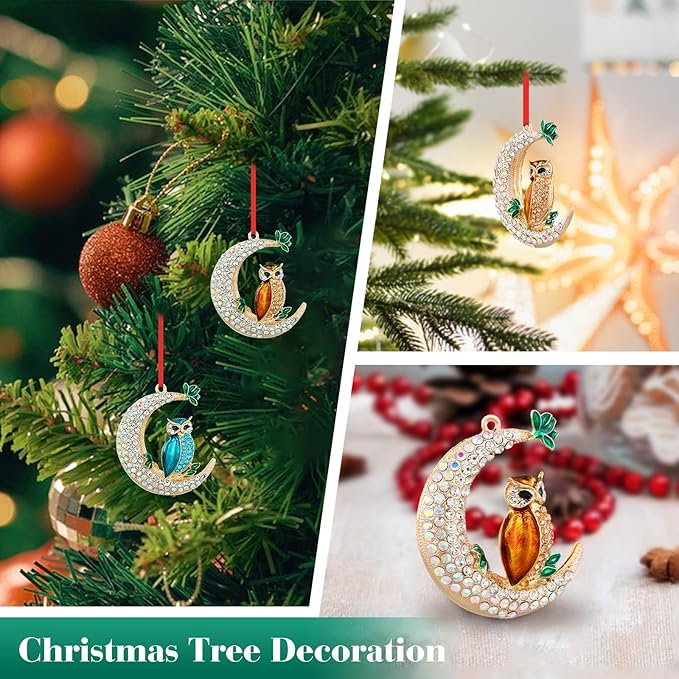 PETCEE Owl Christmas Ornaments - Funny Owl Ornaments for Christmas Tree 2025 Owls Hanging Ornament Decorations Cute Xmas Hanging Tree Ornament Keepsake Gifts for Kids Boys Girls Family Friends