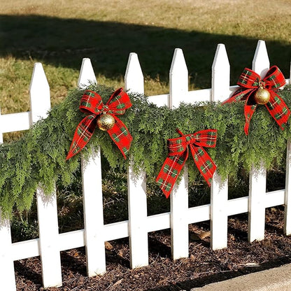 16FT Real Touch Cedar Garland for Fireplace - Artificial Christmas Garlands Realistic Faux Greenery Fake Pine Needles Garland for Holiday,Table, Window,Mantel,Stairs, Home,Indoor Outdoor Decor (1PCS)