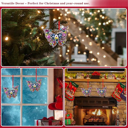 WhatSign Butterfly Christmas Ornament - Monarch Hanging Ornament for Christmas Tree Colorful Decorations Butterfly for Women Girls