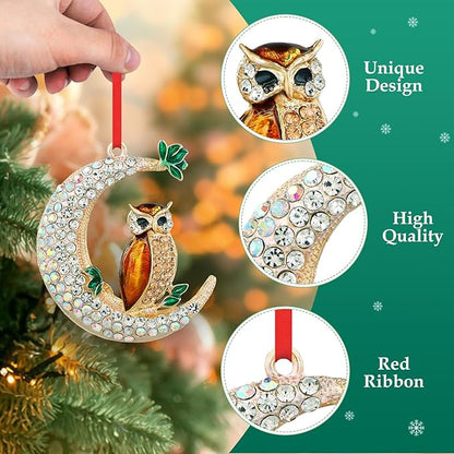 PETCEE Owl Christmas Ornaments - Funny Owl Ornaments for Christmas Tree 2025 Owls Hanging Ornament Decorations Cute Xmas Hanging Tree Ornament Keepsake Gifts for Kids Boys Girls Family Friends