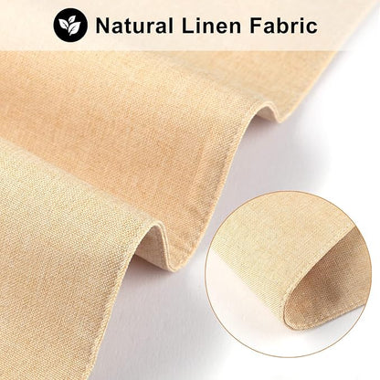 Cloth Placemats Set of 6, Cotton Linen Blend Machine Washable Durable Linen Table Mats, Heat Resistant Placemats Wrinkle Free Place Mats for Dining Table, Easy to Clean (Beige, 6)