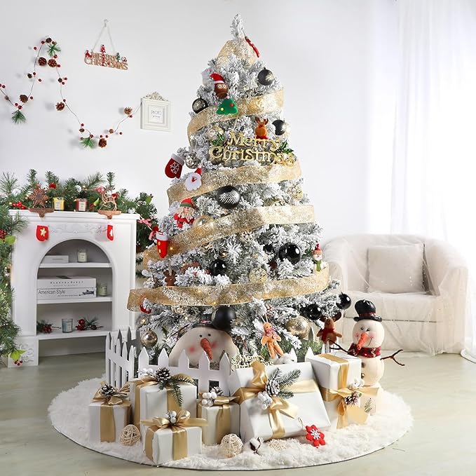 SHareconn 30ct 2.36 Inch Christmas Tree Balls Ornaments, Colored Shatterproof Plastic Decorative Baubles Decorations for Xmas Tree Decor Holiday Party Wedding Decoration (Black & Gold, 60mm)