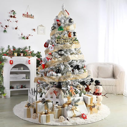 SHareconn 30ct 2.36 Inch Christmas Tree Balls Ornaments, Colored Shatterproof Plastic Decorative Baubles Decorations for Xmas Tree Decor Holiday Party Wedding Decoration (Black & Gold, 60mm)