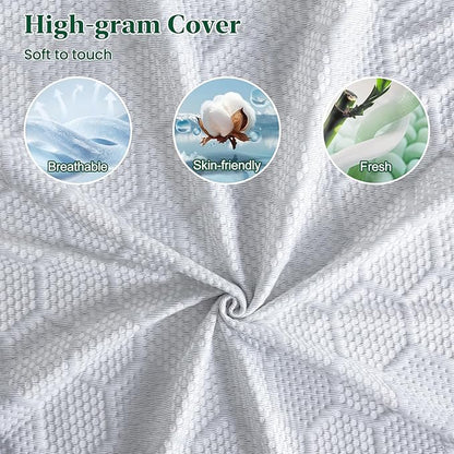 Firm Mattress Topper Twin Size, 3 Inch High Density Support Foam with Washable Deep Protector, Bed Topper with Ventilated Design, Enhanced Support for Back Pain&Pressure Relief,CertiPUR-US