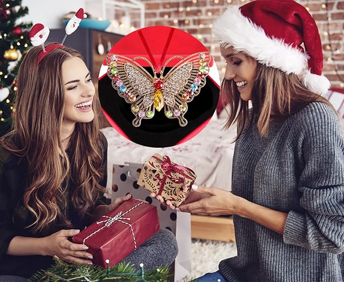 PETCEE Butterfly Christmas Ornaments 2025 - Monarch Butterfly Ornaments for Christmas Tree Decorations Metal Monarch Hanging Tree Ornament Keepsake Gifts for Women Girls Sisters Mom Granddaughter