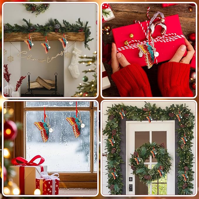 PETCEE Butterfly Christmas Ornaments Monarch Butterfly Ornaments for Christmas Tree Monarch Butterflies Hanging Ornament Decorations Keepsake Gifts for Women Daughter Sister Mother Granddaughter Girl