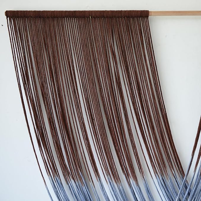 Flber Large Macrame Wall Hanging Dyed Boho Wall Decor Yarn Wall Art Living Room Bedroom Home Room Decor 57" W x 35" L