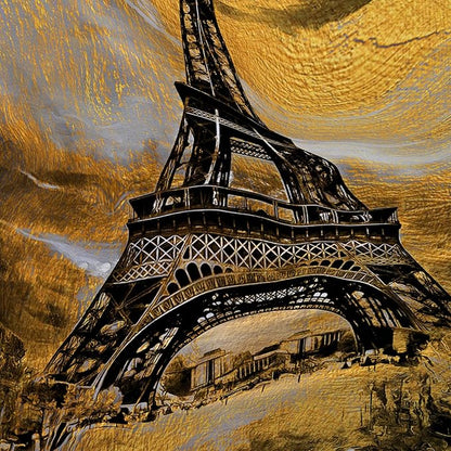 AILONEN Eiffel Tower Shower Curtain,Afterglow Tower Bathroom Fabric Shower Curtain for Boys Kids Teens, 48" W*72" H Vintage Orange & Black Style Paris Tower Bathroom Decor