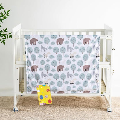 Baby Blanket for Boys Girls Super Soft Blanket,Fluffy Warm Lightweight Baby Receiving Blankets,Double Layer with Dotted Backing for Toddler Nursery (Bear, 30 * 40inch)