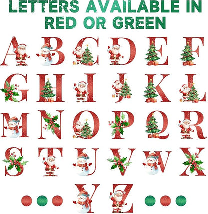 Name Ornaments for Christmas Tree, Personalized Christmas Ornaments 2025, Custom Initial Ornaments Letter Keepsake Gifts, Xmas Tree Decorations, Stocking Name Tags