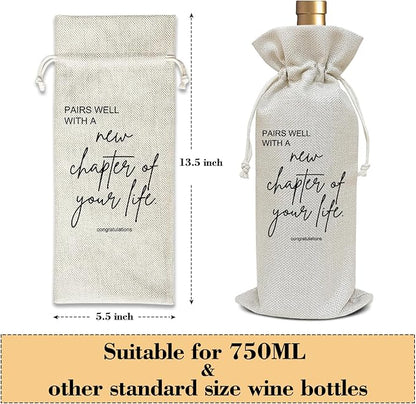 New Beginnings Gifts for Women, Retirement Gifts New Business Owner Gifts Going Away Gift for Coworker Colleague New Job Gifts Wedding Gifts Retirement Wine Bag Party Favor Decoration Supplies /22