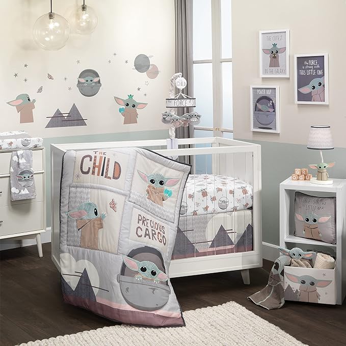 Lambs & Ivy Star Wars The Child/Baby Yoda Nursery Lamp with Shade and Bulb