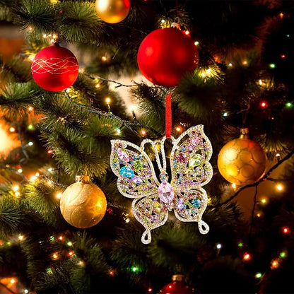 PETCEE Butterfly Christmas Ornaments 2025 - Monarch Butterfly Hanging Ornaments for Christmas Tree Decorations Monarch Keepsake Gifts for Girl Friend Daughter Sister Mother Granddaughter