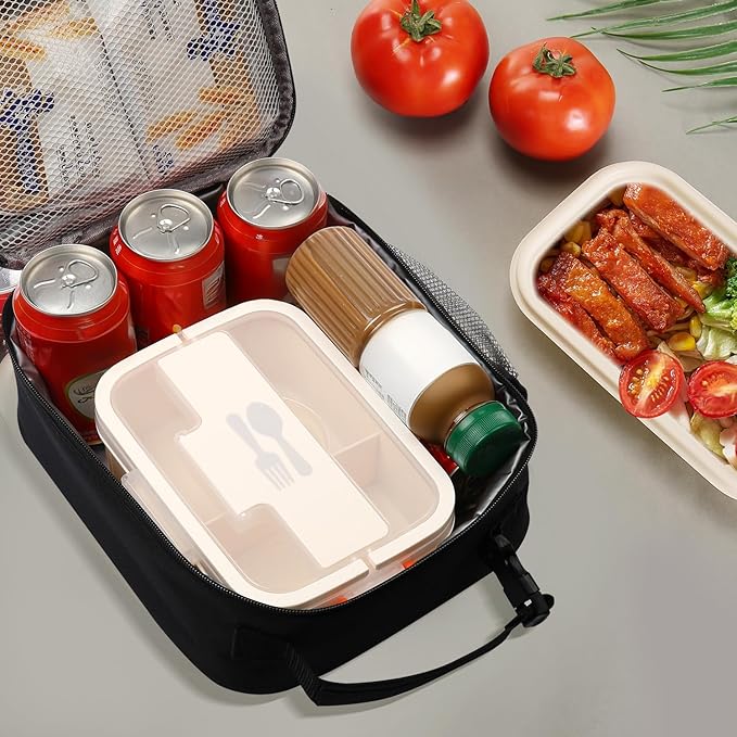 Lunch box Lunch bag for men women Insulated Lunchbox Lunch bags for Work Picnic Travel (Thicken purple)