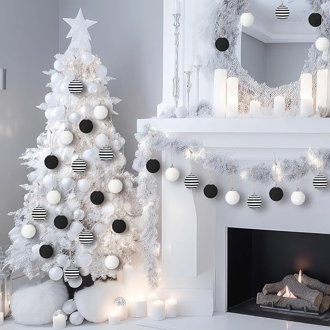 Syhood 18 Pcs 1.57 Inch Christmas Ball Ornaments Boho Farmhouse Jute Rope Hanging Balls Burlap Neutral Rustic Ornaments for Xmas Tree Holiday Wreath Garland Wedding Home