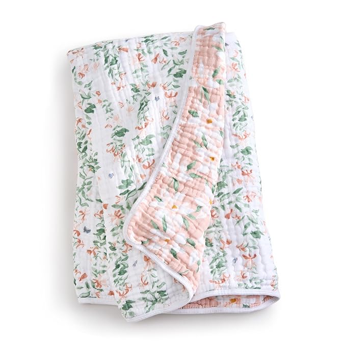 aden + anais Essentials Dream Blanket, Muslin Baby Blankets for Girls & Boys, Lightweight Newborn Nursery & Crib Blanket, Unisex Toddler & Infant Bedding, Shower & Registry Gift, Butterfly Garden