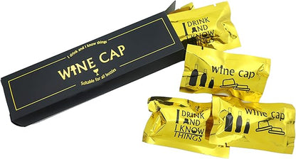 Wine Stopper - Wine Bottle Cap Reusable Wine and Beverage Bottle Stopper for Wine Lover - Novelty Wine Gift Set for Christmas Housewarming Adult Party (8 Pcs/Set)