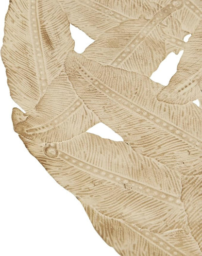 Madison Park Rossi Feather Metal Wall Décor, Metallic Painted Round Iron Discs, Small, Medium, Large Modern Art Sculplture Decortive Plates for Transitional, Home, Living Room, Office - Spice