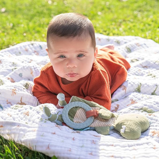 aden + anais Essentials Dream Blanket, Muslin Baby Blankets for Girls & Boys, Ideal Lightweight Newborn Nursery & Crib Blanket, Dino Jungle