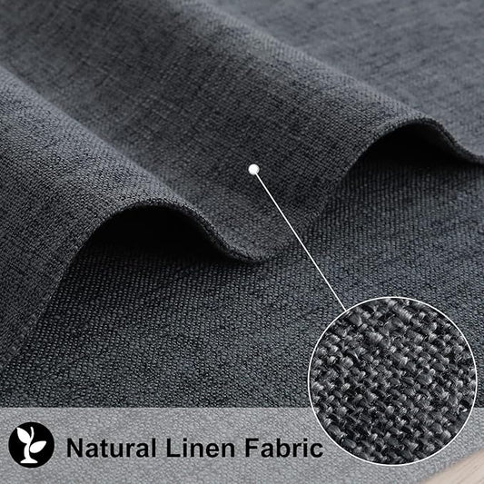 homing Charcoal Cloth Placemats Set of 6 – Cotton Linen Blend Washable Farmhouse Dining Table Mats for Indoors & Outdoors, Easy to Clean, 13x 19 Inch
