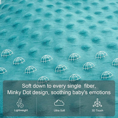Baby Blanket for Boys Girls (DinosaursPrinted, 30"x40") with Double Layer Dotted Backing Soft Plush Minky Blanket for Toddlers Newborn