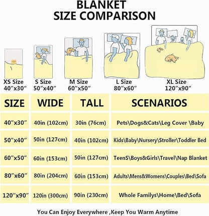 Fish Throw Blanket,Types of Fish Blanket Fish Blanket Gifts,Ultra Soft Lightweight Flannel Blankets Warm Fuzzy Cozy Plush Blankets for Couch Sofa Bed Living Room,Queen Size-60"x80"