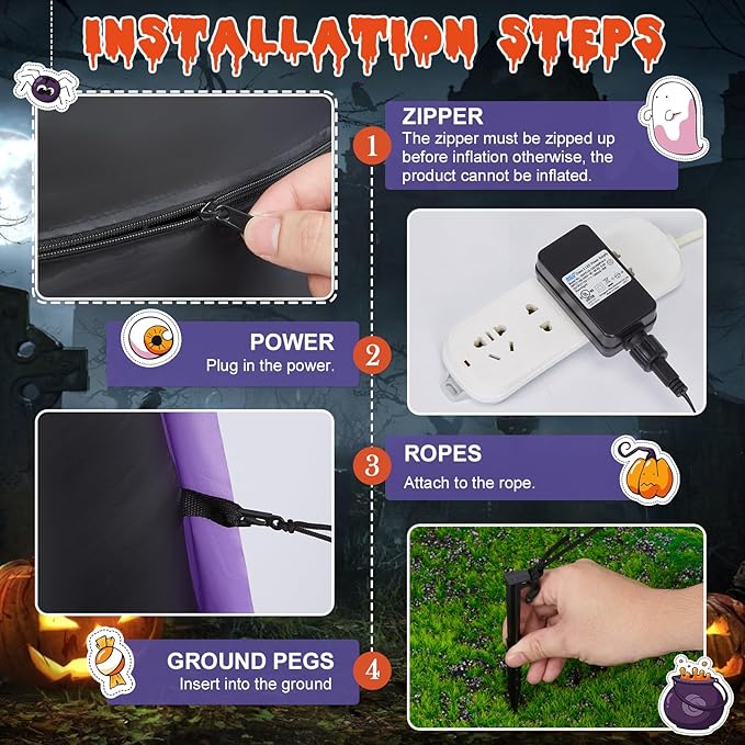 CAMULAND Halloween Decorations Outdoor, Halloween Inflatable Blow Up Witch Pouring Magic Water Decor with Built-in LED Lights Trick or Treat for Indoor Lawns Yards Party Home