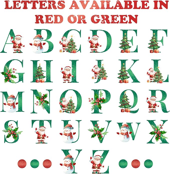 Letter Name Ornament, Personalized Christmas Ornaments, Custom Initial A-Z Ceramic Heart Ornament 2025, Customized Monogrammed Ornaments for Christmas Tree