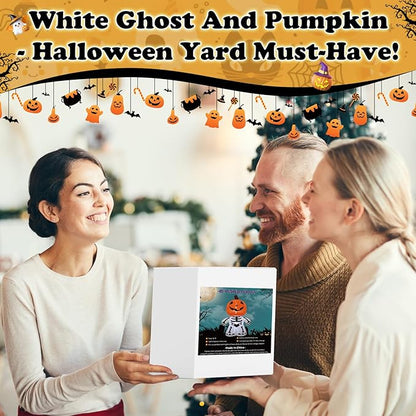 TRMESIA 4FT Halloween Inflatable Decoration,Outdoor Yard Blow up Decorations with Lights,Pumpkin Skeletons Inflatables Halloween Decor 24HLW-03-02
