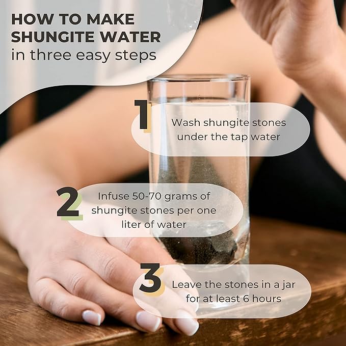 Karelian Heritage Elite Shungite Stones for Water Purification & Filtering 0.2 lb | 0.2-0.5 oz per Stone | Authentic Shungite Stones from Karelia for Protection | Jewelry Making REB11